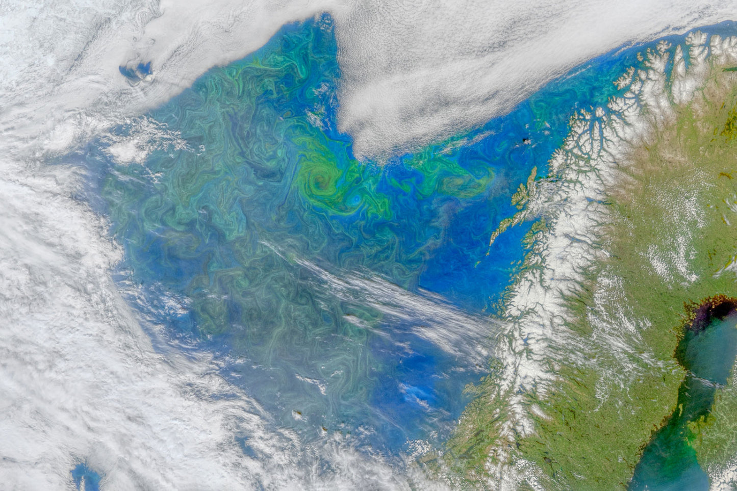 Der Ozean der Erde und die Atmosphäre des Jupiters